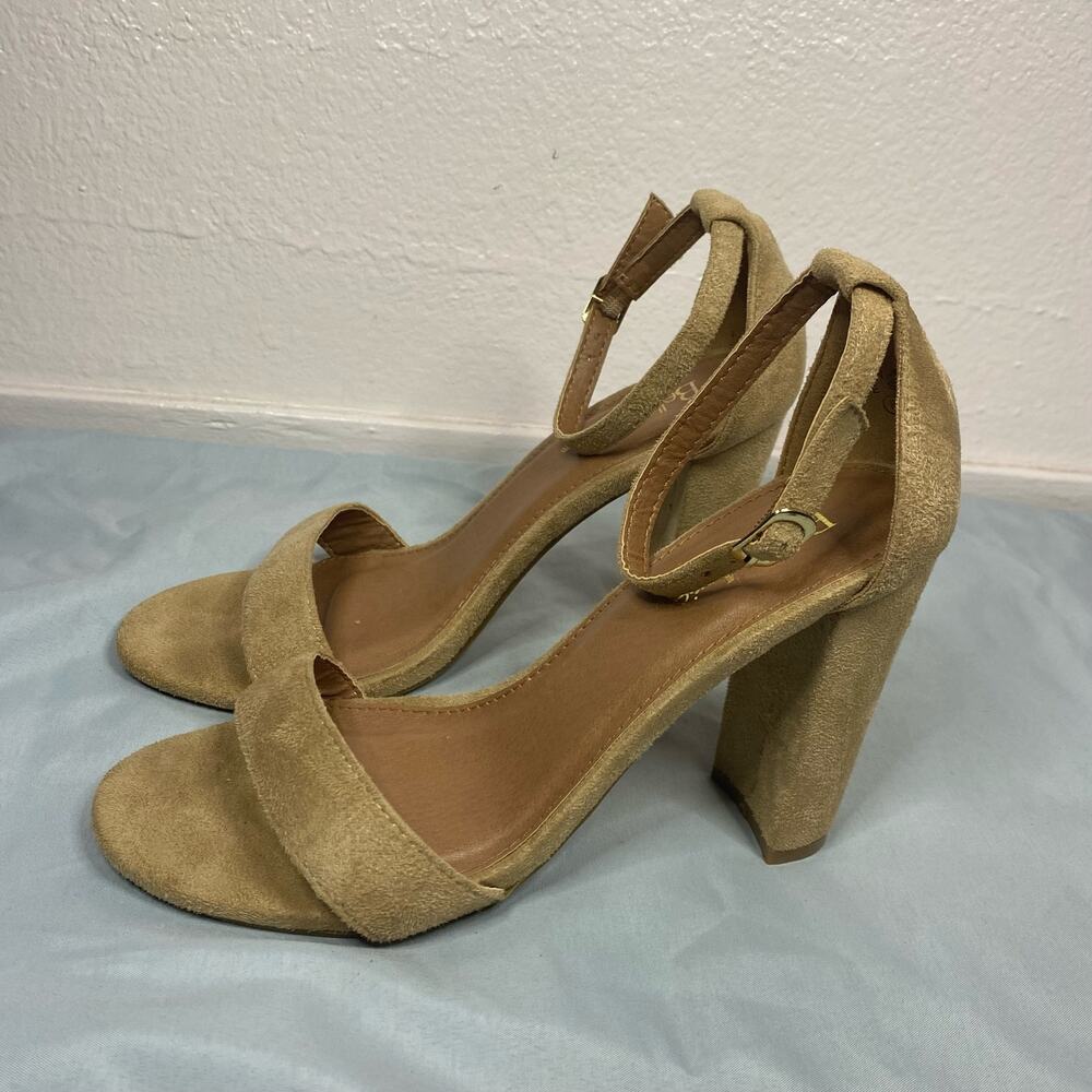 Bella Marie Jean Block Heel Sandals Size 8